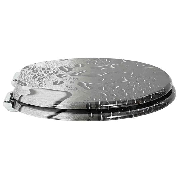 vidaXL Deska toaletowa 2 pcs Szary 44 x 38 cm Płyta MDF