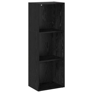 vidaXL P&oacute;łka na książki 3 poziom&oacute;w 40 x 30 x 114 cm Czarny Dąb
