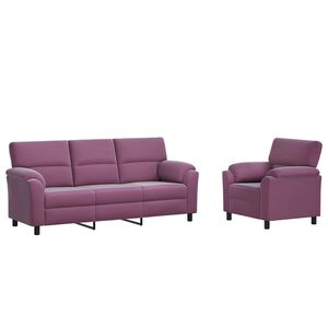 vidaXL Zestaw Sof 2 pcs Fioletowy Welur