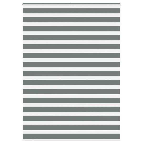 vidaXL Roleta zebra, ciemnoszara, szerokość tkaniny 160,9cm, poliester