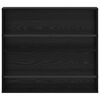 vidaXL Regał na gazety z p&oacute;łką 2 pcs Czarny Dąb 80 x 12 x 70 cm