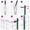 vidaXL Ogrodzenie z słupkiem Zielony 0,4 x 10 m Stal i PVC