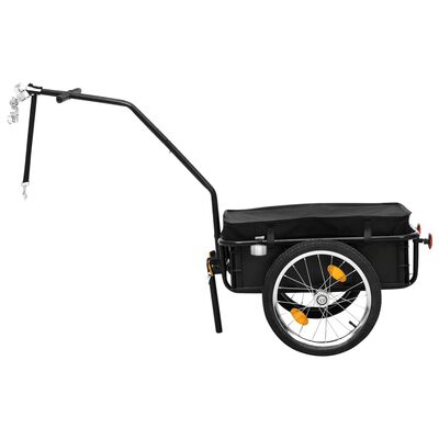 vidaXL Przyczepa rowerowa/wózek ręczny, 155x60x83 cm, stalowa, czarna