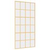 vidaXL Drzwi przesuwne, złote, 102,5x205 cm, przezroczyste szkło ESG