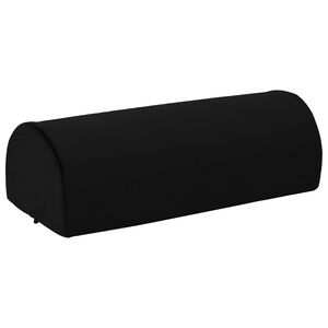 vidaXL Poduszka na podn&oacute;żek Gładki Czarny 42 x 18 x 13 cm Pianka PU