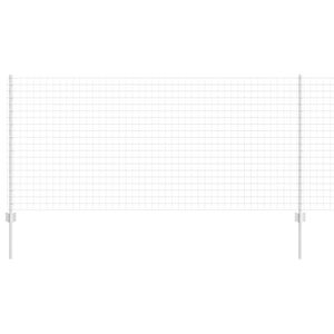 vidaXL Ogrodzenie Euro z słupkiem 10 x 1 m Stal ocynkowana srebrny