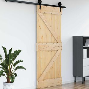 vidaXL Drzwi NARVIK 70 x 210 cm Lite Drewno Sosnowe (Nieobrobione)