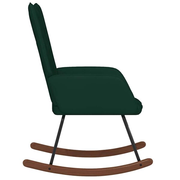 vidaXL Fotel bujany, ciemnozielony, tapicerowany aksamitem