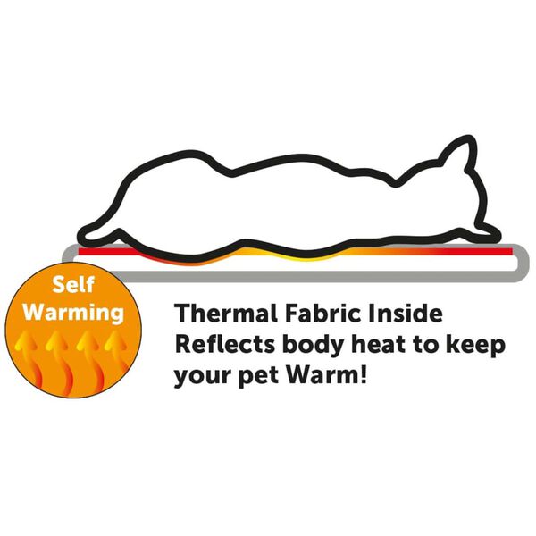 FLAMINGO Mata termiczna dla zwierząt Cho, jasnobrązowa, 100x60x1,5 cm