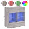 vidaXL Ścienna szafka TV z LED, szary dąb sonoma, 58,5x30x60,5 cm