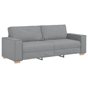 vidaXL Sofa 3-osobowa Jasnoszara 220x78x84 cm Tkanina