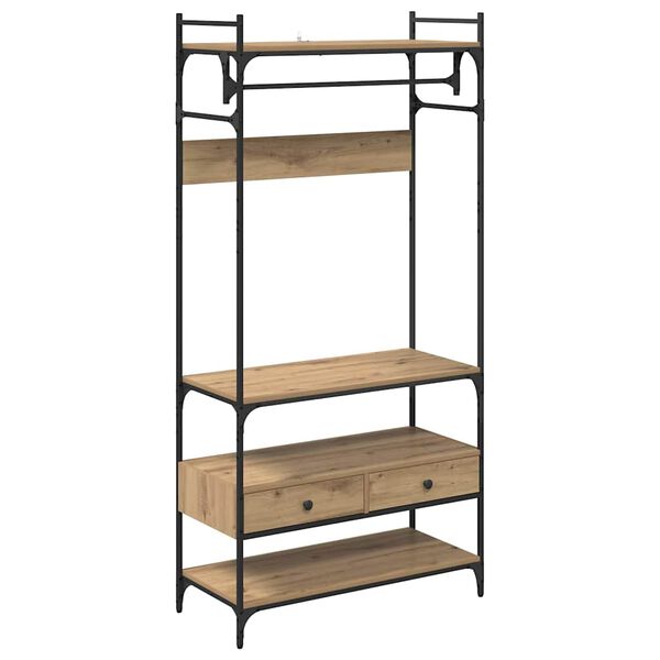 vidaXL Garderoba z szufladą z p&oacute;łką dąb artisan 89 x 39 x 184.5 cm