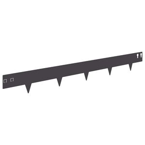 vidaXL Krawężnik do trawnika 20 szt. 100 x 12 cm Stal Czarny