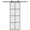 vidaXL Drzwi przesuwne z zestawem okuć czarne 76x205 cm ESG szkło
