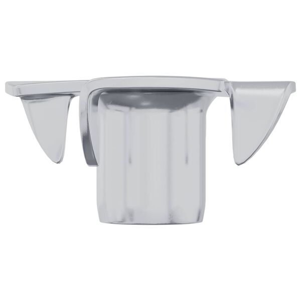 vidaXL Nakrętka T-z z ząbkami 2 pcs Srebrny M6 mm Stal