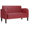 vidaXL Sofa dwuosobowa w kolorze czerwonego wina 110 cm