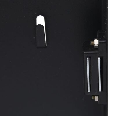 vidaXL Skrzynka na klucze z tablicą magnetyczną, czarna, 35x35x5,5 cm