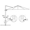 vidaXL Parasol wiszący z aluminiowym słupkiem, 300 cm, taupe