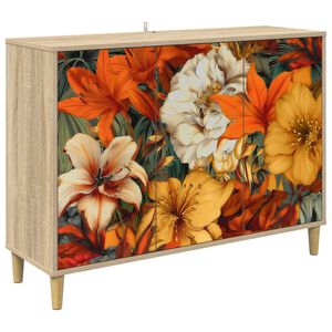 vidaXL Bufet GENNEP Sonoma 102 x 33 x 75 cm Drewno inżynieryjne