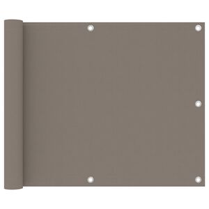 vidaXL Parawan balkonowy, kolor taupe, 75x300 cm, tkanina Oxford