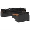 vidaXL Patio Sofa Set 8-osobowe Black
