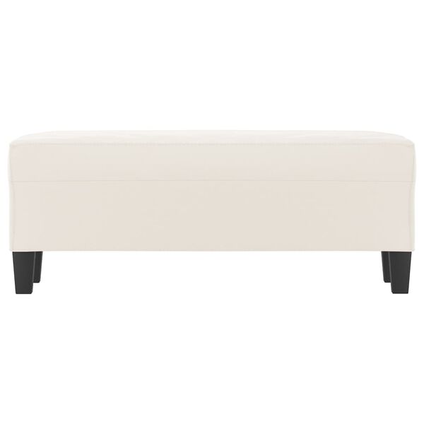 vidaXL Ławka, beżowy, 100x35x41 cm, obity mikrofibrą