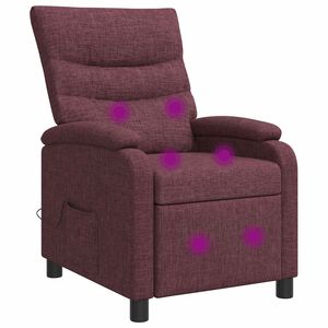 vidaXL Fotel masujący Fioletowy tkanina