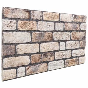 vidaXL Panele ścienne 10 szt. 100 x 50 cm Jasny Brąz Pianka EPS