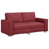 vidaXL Sofa dwuosobowa Czerwone wino 180 cm Sk&oacute;ra ekologiczna