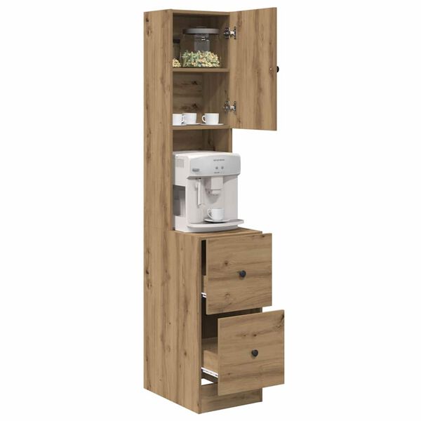 vidaXL Kredens kuchenny z szufladą Dąb rzemieślniczy 32 x 50 x 180 cm