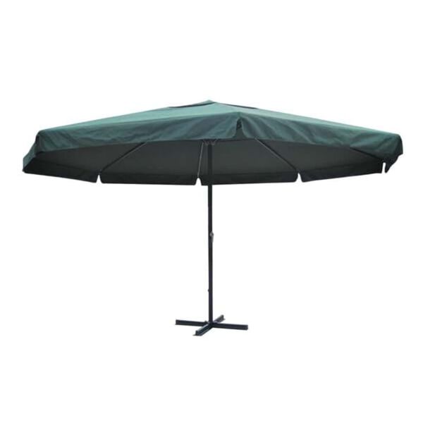 vidaXL Parasol z aluminium, 500 cm, zielony