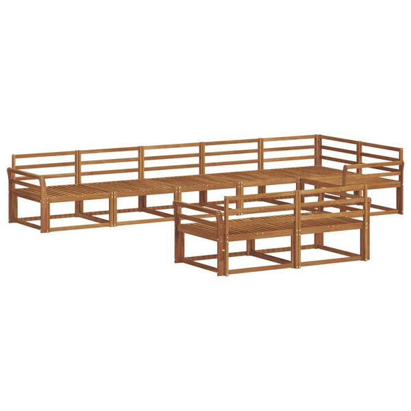vidaXL Zestaw sof na zewnątrz 8 pcs Naturalny Lite Drewno Akacji
