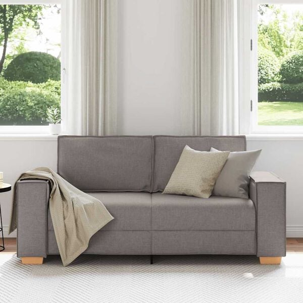 vidaXL Sofa 2-osobowa Taupe 180x78x84 cm Tkanina