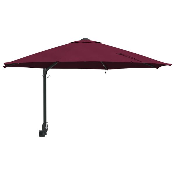 vidaXL Parasolka ogrodowa Bordeaux Czerwony 248 x 248 x 148 cm