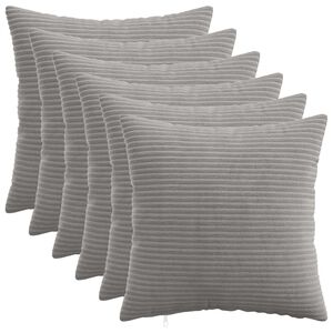 vidaXL Poszewka na poduszkę 6 pcs HEERLEN jasnoszary 30 x 30 cm