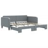 vidaXL Sofa rozsuwana, jasnoszara, 100x190 cm, tkanina