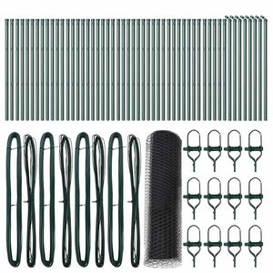 vidaXL Słupek ogrodzeniowy. Szary 100 x 0,6 m (siatka 13 mm)