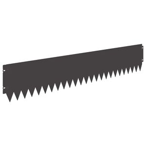 vidaXL Krawężnik do trawnika 20 pcs 103 x 20 cm Stal Czarny