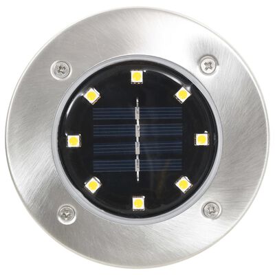 vidaXL Solarne lampy gruntowe, 8 szt., ciepłe białe LED
