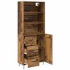 vidaXL Highboard z szufladą 2 pcs Stare drewno Materiał drewnopochodny