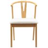 vidaXL Krzesło jadalniane 2 pcs Naturalny i jasny Drewno Gumowe