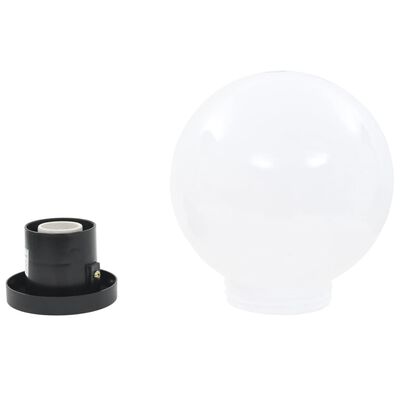 vidaXL Lampy ogrodowe LED, 4 szt., kuliste, 20 cm, PMMA