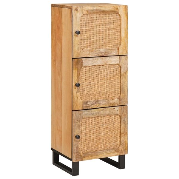 vidaXL Highboard z drzwiami Brązowy 90 x 33 x 75 cm Drewno z mango