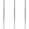 vidaXL Słupki ogrodzeniowe, 3 szt., aluminium, 185 cm
