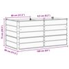 vidaXL Donica Zielony 160 x 80 x 75 cm Stal