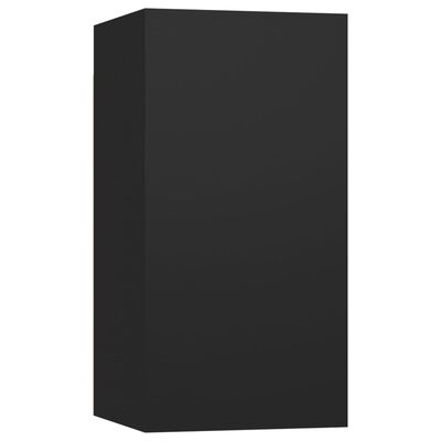 vidaXL Szafki telewizyjne, 4 szt., czarne, 30,5 x 30 x 60 cm, płyta