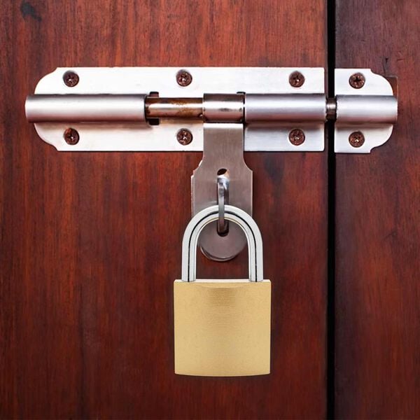 vidaXL Zamek U z kluczami 6 pcs Mosiądz Żelazo