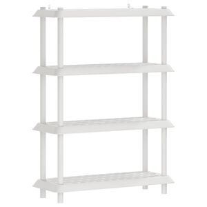 vidaXL Jednostka regałowa 4 poziom&oacute;w 100 x 40 x 136,5 cm PP Biały