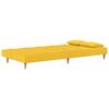 vidaXL 2-os. kanapa z 2 poduszkami i podn&oacute;żkiem, ż&oacute;łta, obita tkaniną