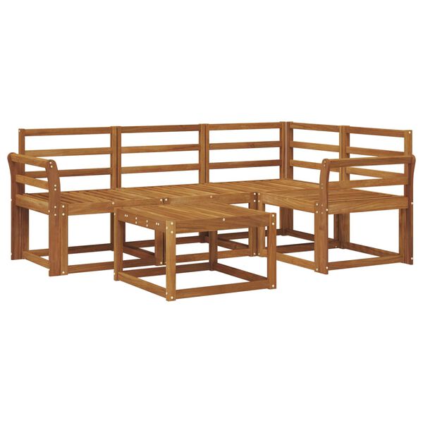 vidaXL Zestaw sof na zewnątrz 5 pcs Naturalny Lite Drewno Akacji